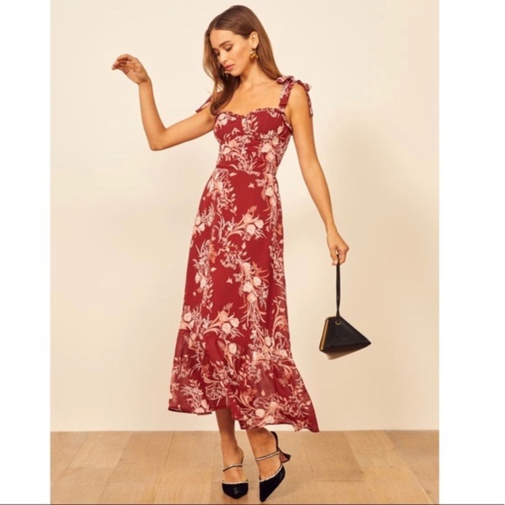 Like-new Reformation Nikita dress in burgundy Juliette size 0!